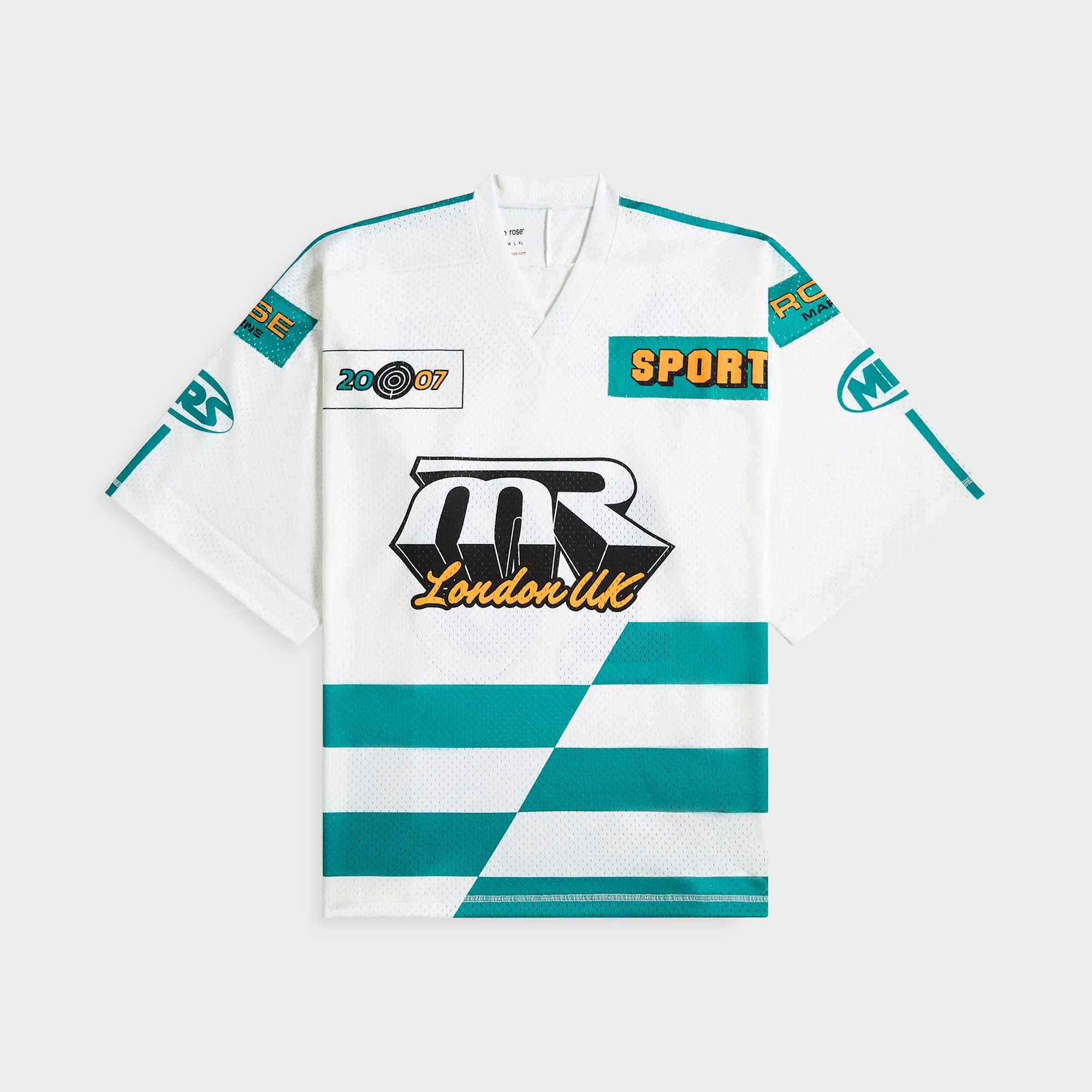 Martine Rose Oversized Football Top - White sold by Kith