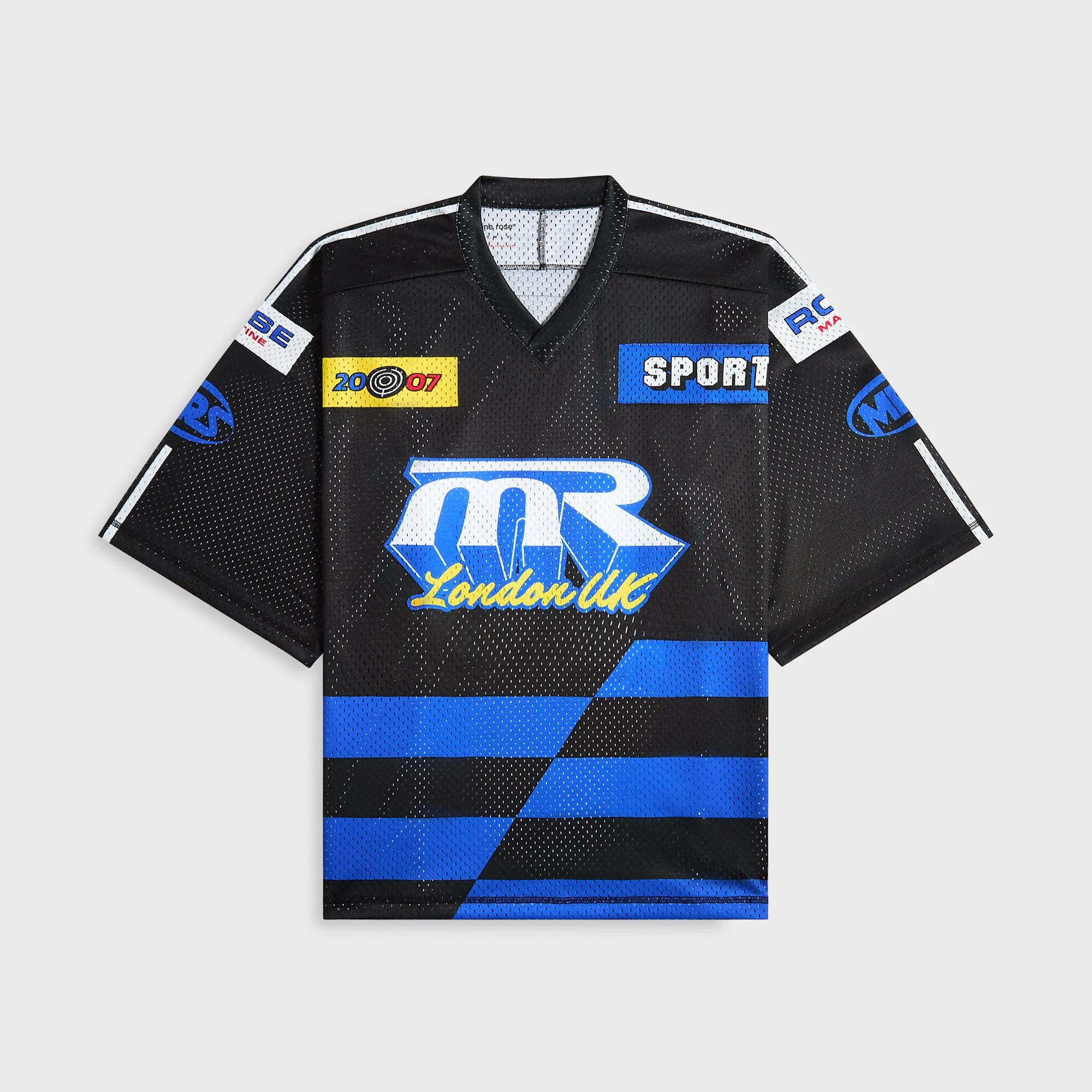 Martine Rose Oversized Football Top - Black sold by Kith