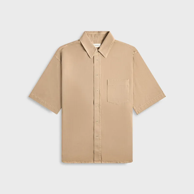 Lemaire Short Sleeve Denim Shirt - Natural Beige sold by Kith