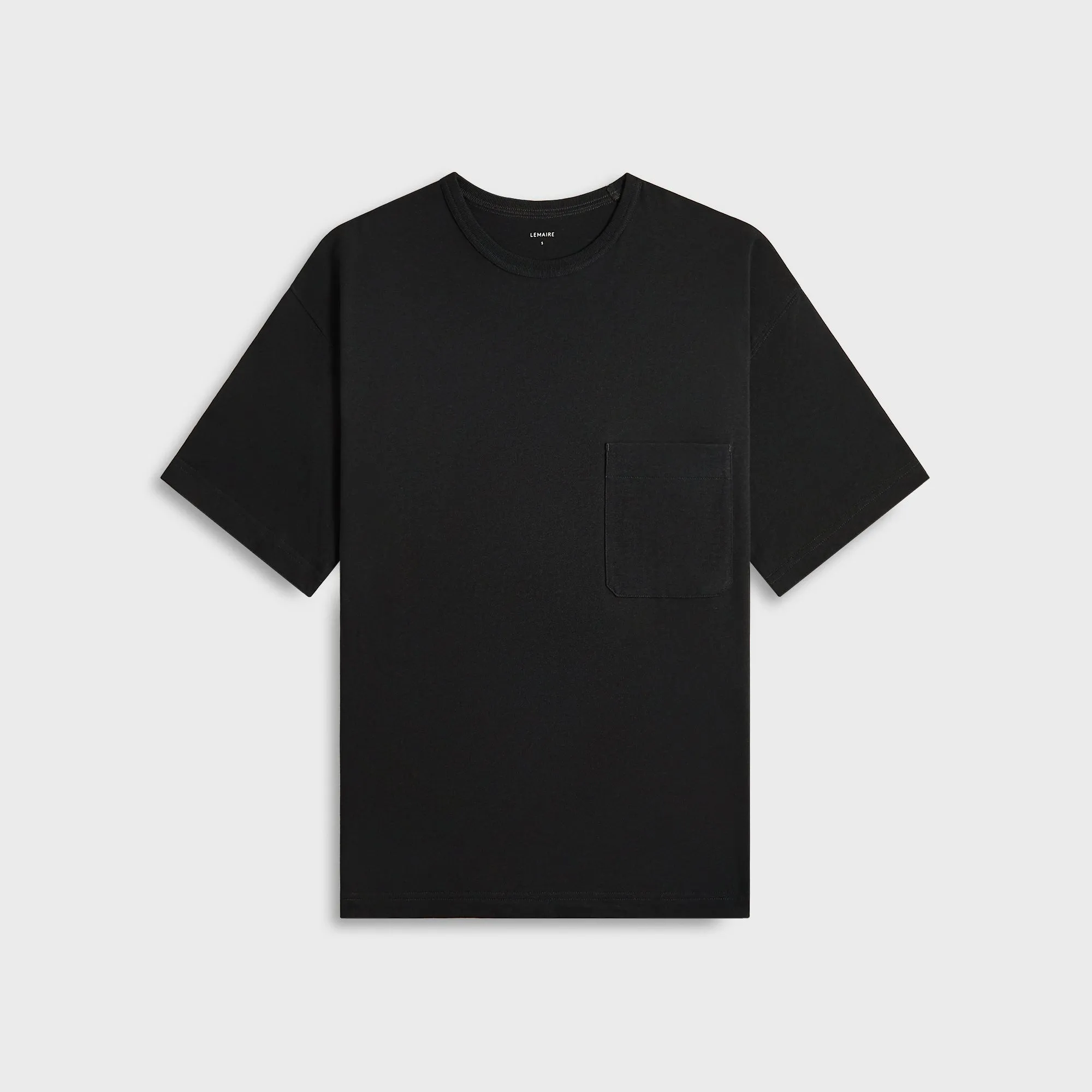 Lemaire Boxy Short Sleeve Tee - Jet Black sold by Kith