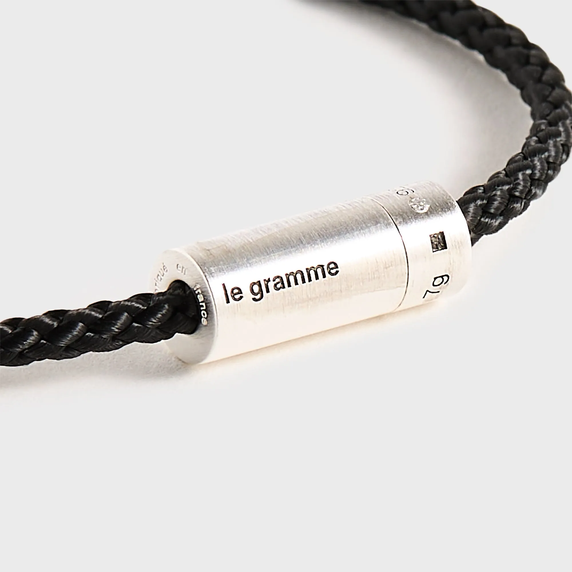 Le Gramme 7g Brushed Nato Cable Bracelet - Silver / Black sold by Kith product image thumbnail 3