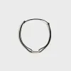 Le Gramme 3g Brushed Sterling Silver Black Cord Bracelet Segment - Silver / Black sold by Kith