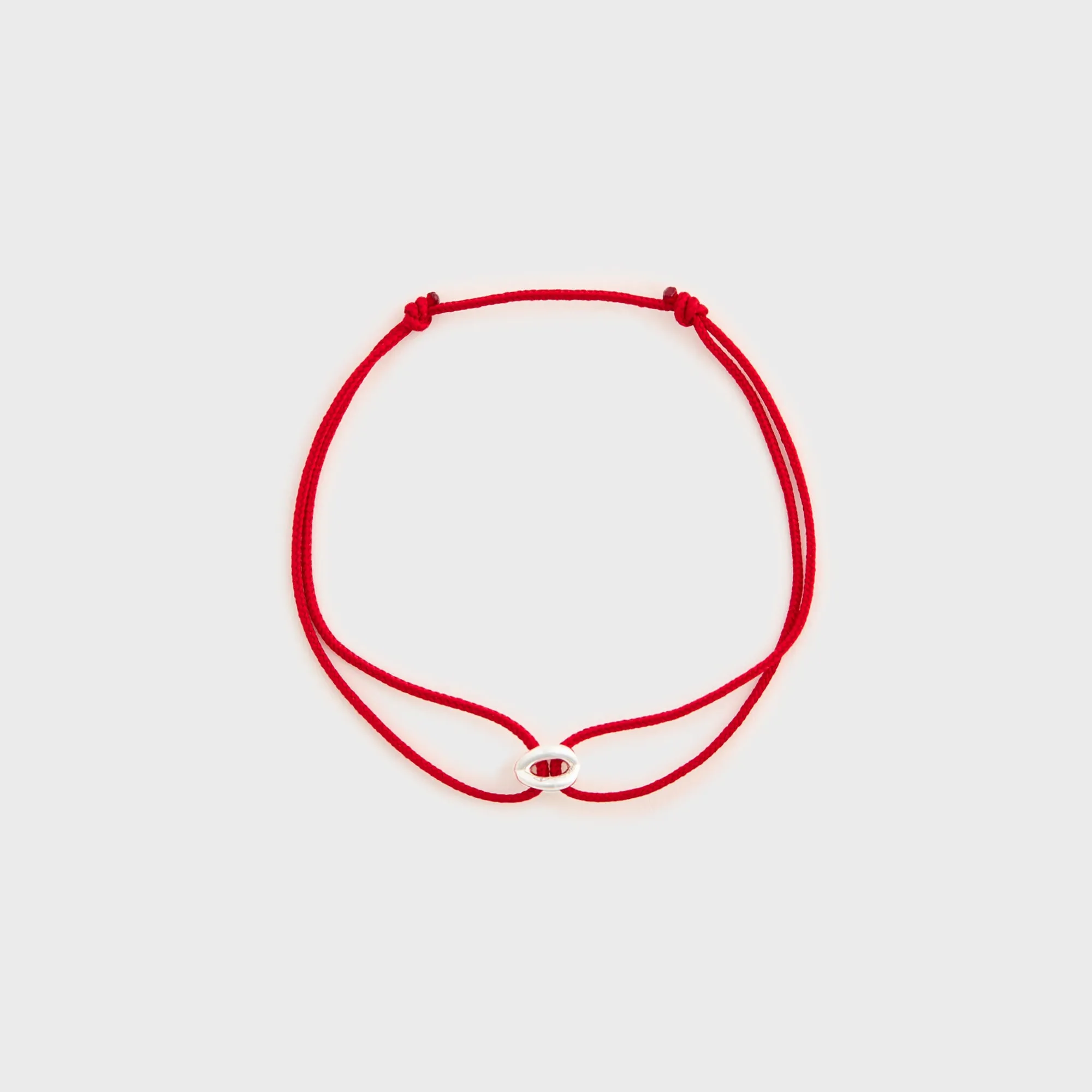 Le Gramme 1g Cord Bracelet Entrelacs Cord Bracelet - Red / Silver sold by Kith