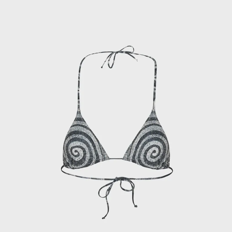 Jean Paul Gaultier Bikini Top Printed Spiral - Black sold by Kith