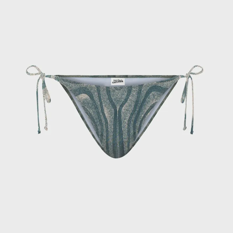 Jean Paul Gaultier Bikini Bottom Printed Spiral - Aqua sold by Kith