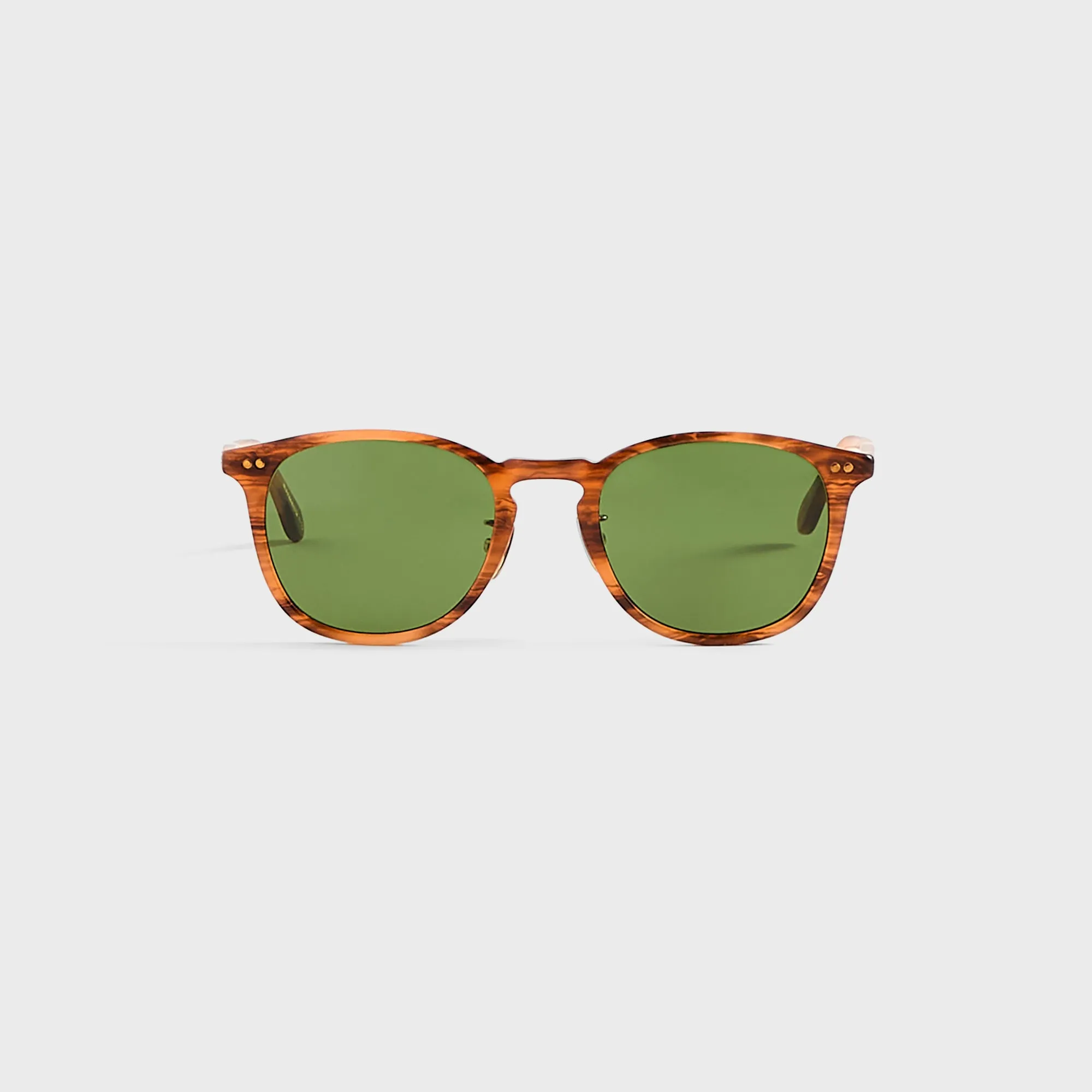 Garrett Leight Kinney J Sunglasses - Sunrise Tortoise / Pure Green sold by Kith