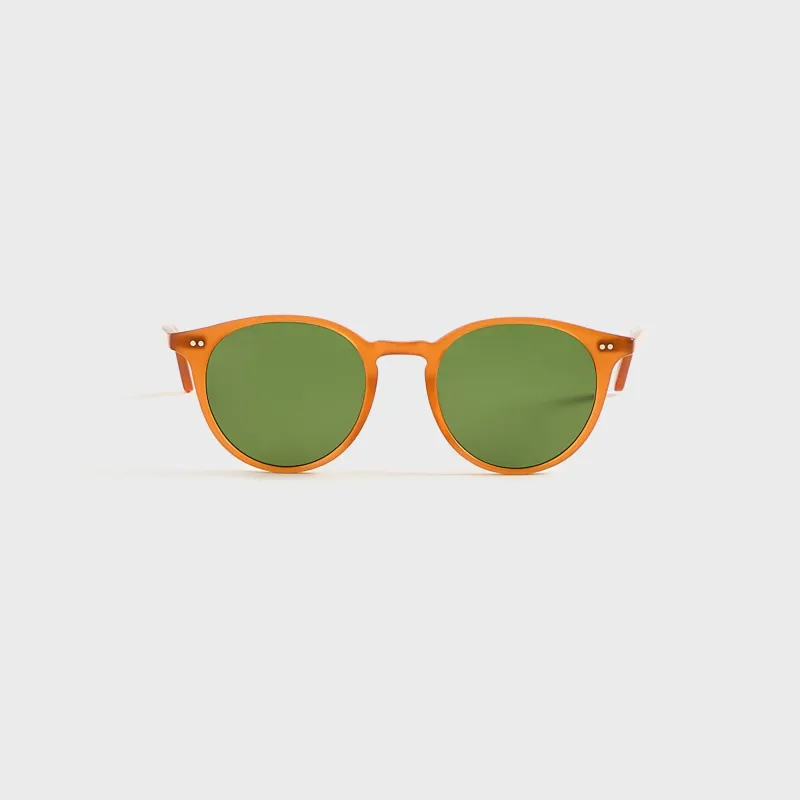 Garrett Leight Clune Sunglasses - Summer Sun / Semi Flat Pure Green sold by Kith