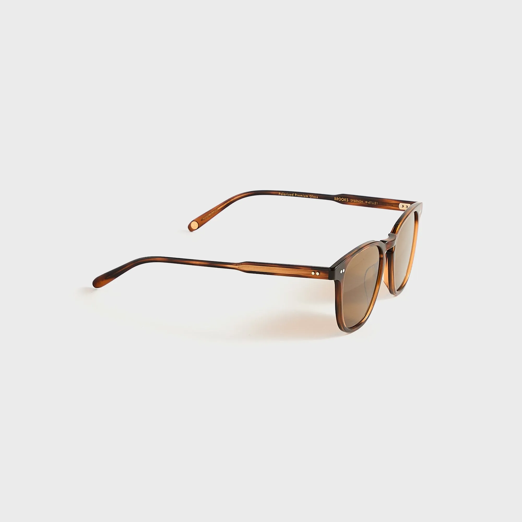 Garrett Leight Brooks Sunglasses - Spotted Brown Shell / Semi Flat Pure Coffee Polar sold by Kith product image thumbnail 2