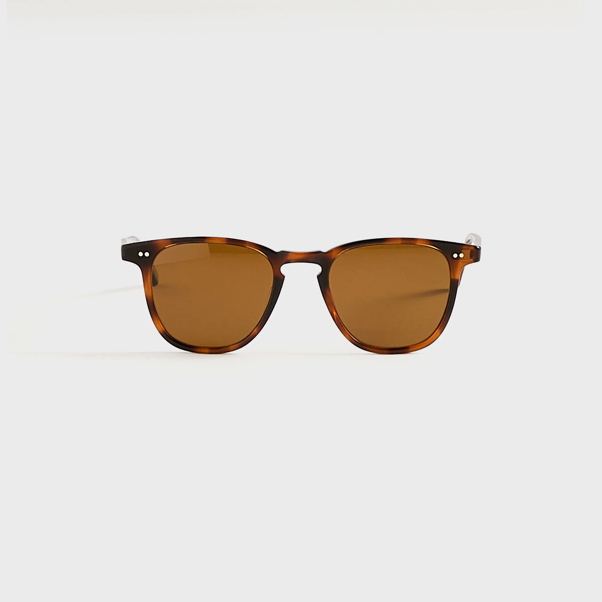 Garrett Leight Brooks Sunglasses - Spotted Brown Shell / Semi Flat Pure Coffee Polar sold by Kith