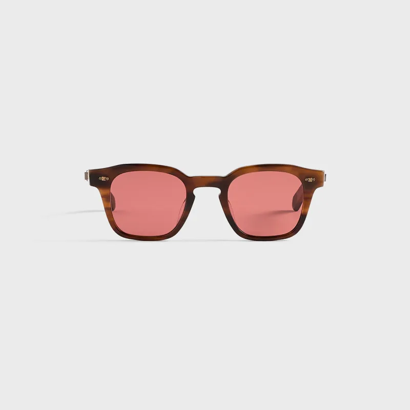 Garrett Leight Adonis Sunglasses - Moth Tortoise Antique Gold / Semi Flat Tahitian Rose sold by Kith