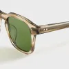 Garrett Leight Adonis Sunglasses - Celestial Grey Pewter / Semi Flat Boxwood Green sold by Kith