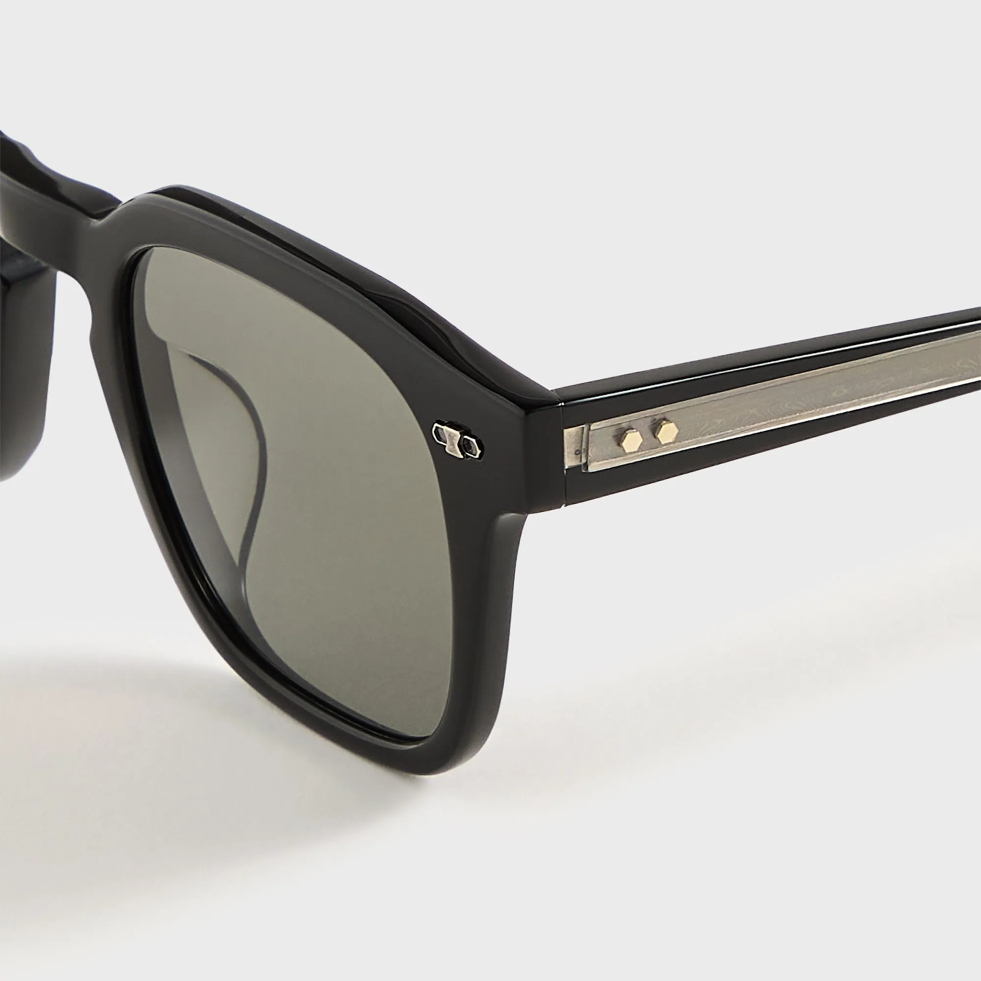Garrett Leight Adonis Sunglasses - Black Pewter / Semi Flat Oxford Grey sold by Kith product image thumbnail 3