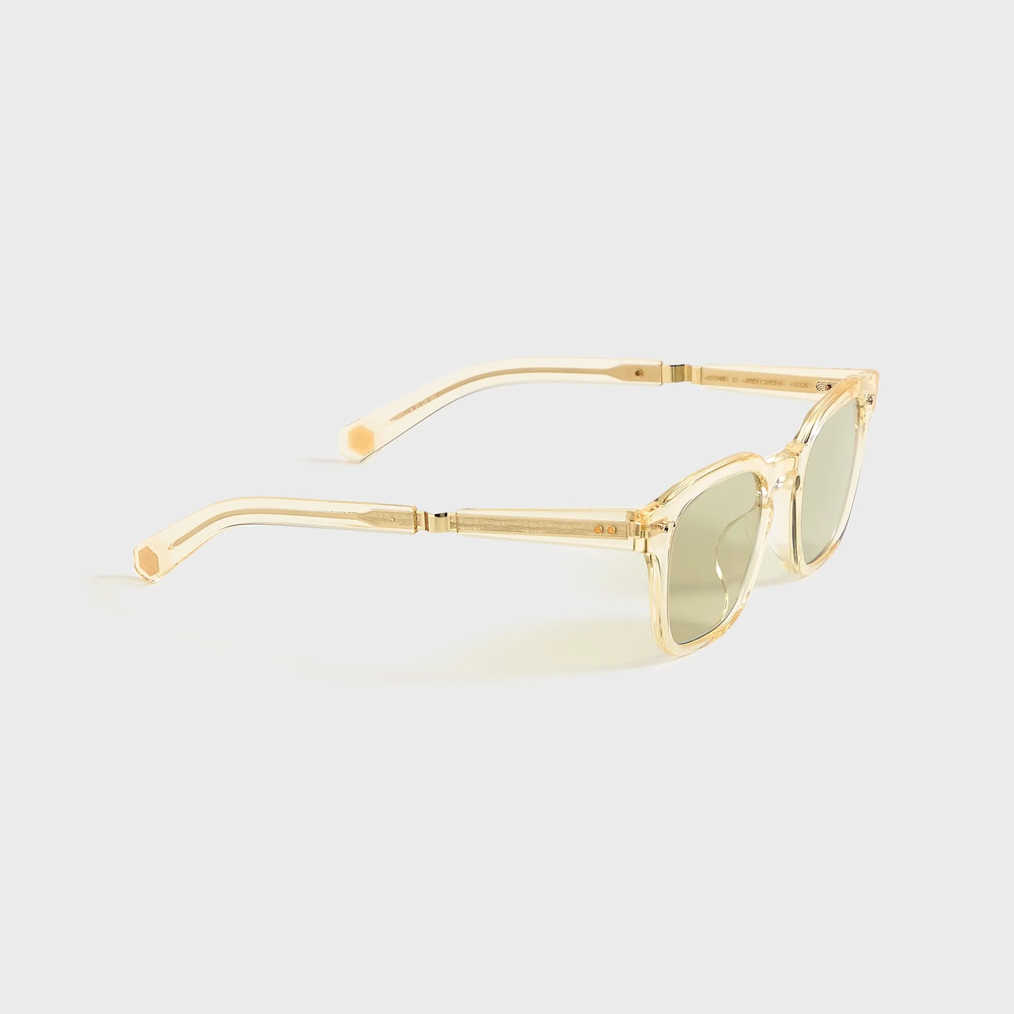 Garrett Leight Adonis Sunglasses - Artist Crystal White Gold / Semi Flat Select Ochre sold by Kith product image thumbnail 2