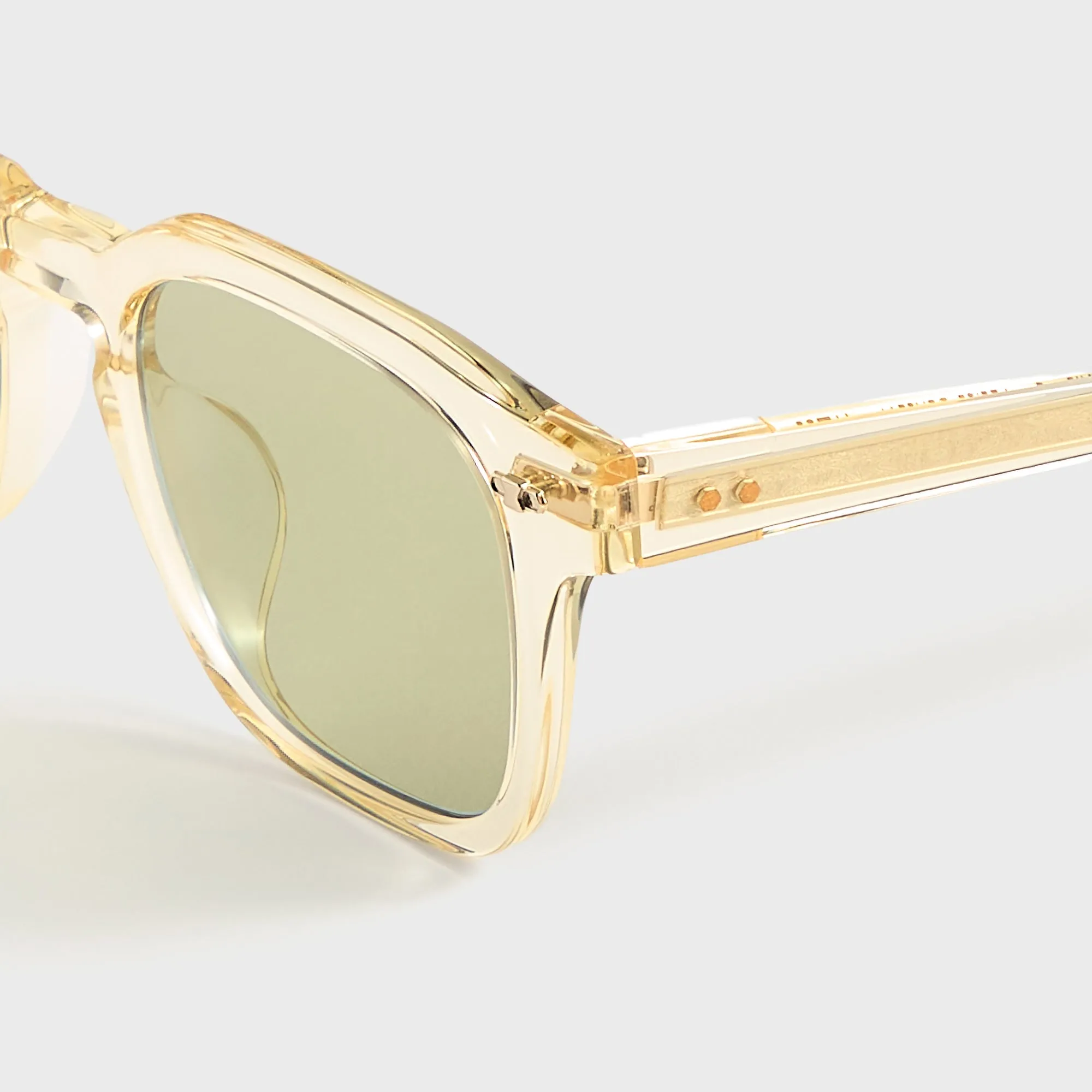 Garrett Leight Adonis Sunglasses - Artist Crystal White Gold / Semi Flat Select Ochre sold by Kith product image thumbnail 3