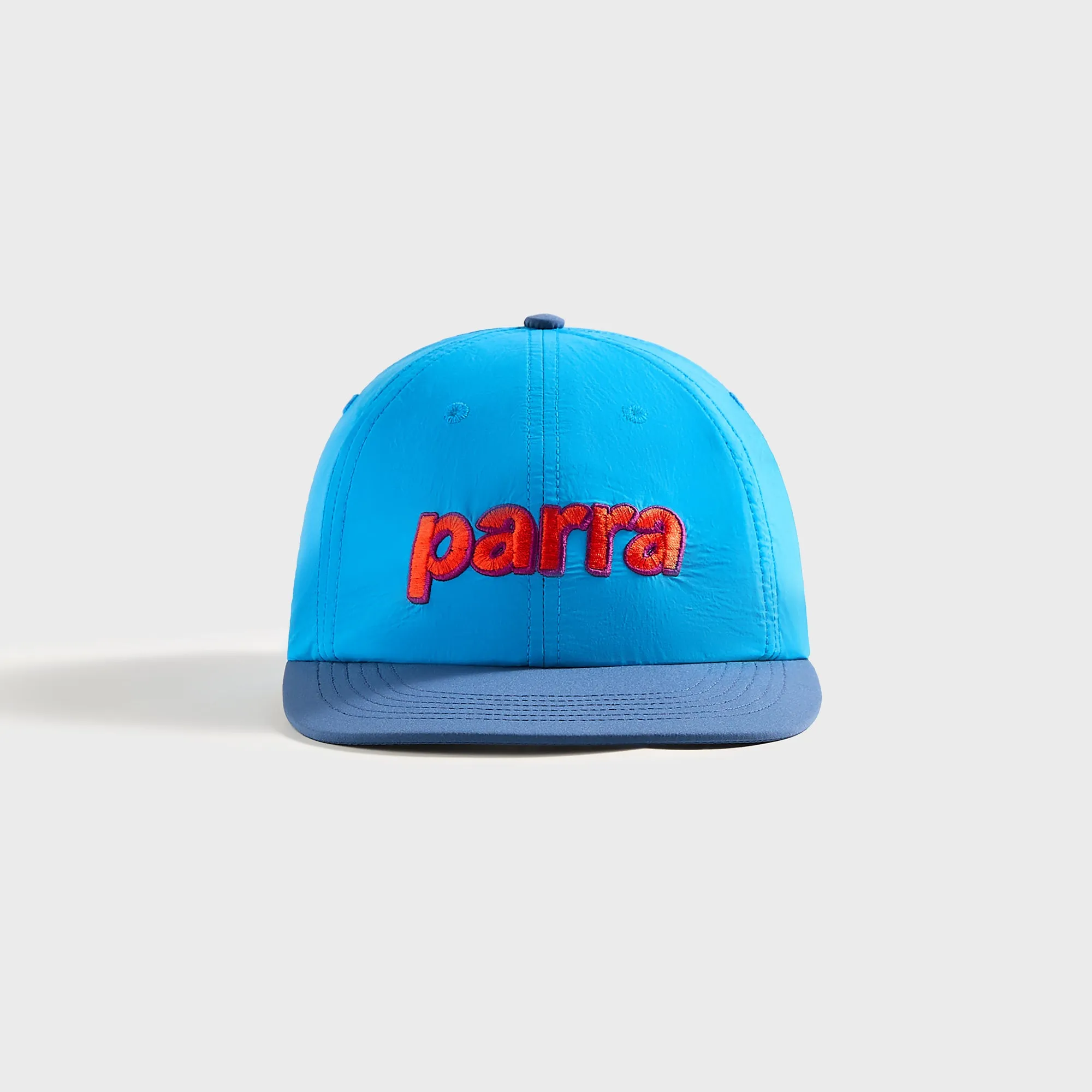 by Parra Lowercase 6 Panel Cap - Blue / Orange sold by Kith