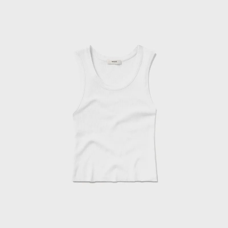 Agolde Shrunken Poppy Tank - White sold by Kith