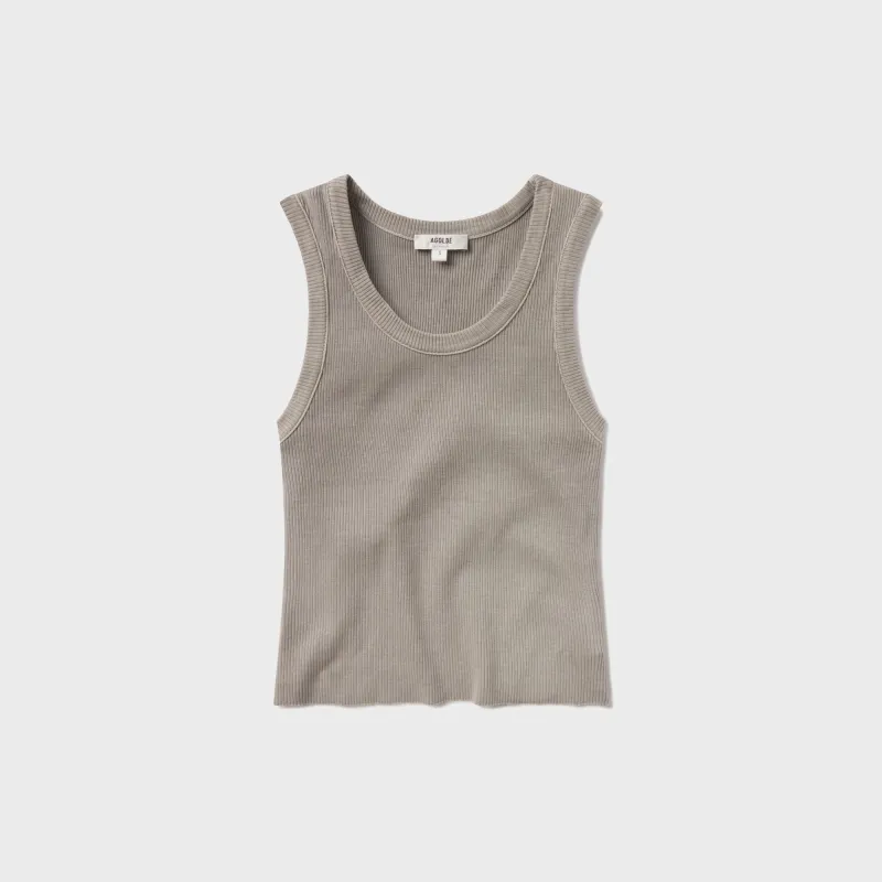 Agolde Shrunken Poppy Tank - Drab made by Agolde