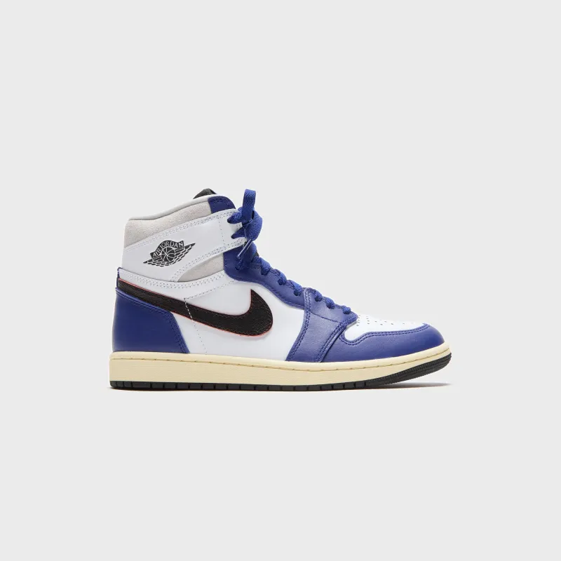 Jordan Air Jordan 1 Retro High OG -  White / Black / Neutral Grey / Deep Royal Blue / Muslin sold by Kith