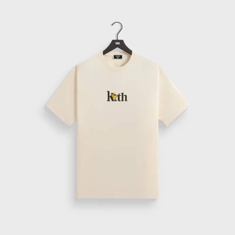 Kith for Peanuts Woodstock Serif Tee - Sandrift sold by Kith