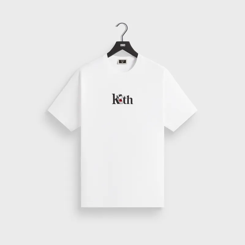 Kith for Peanuts Joe Cool Serif Tee - White sold by Kith