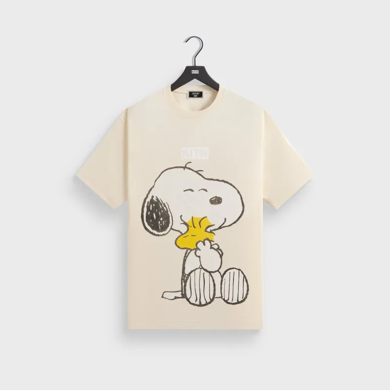 Kith for Peanuts Hug Vintage Tee - Sandrift sold by Kith
