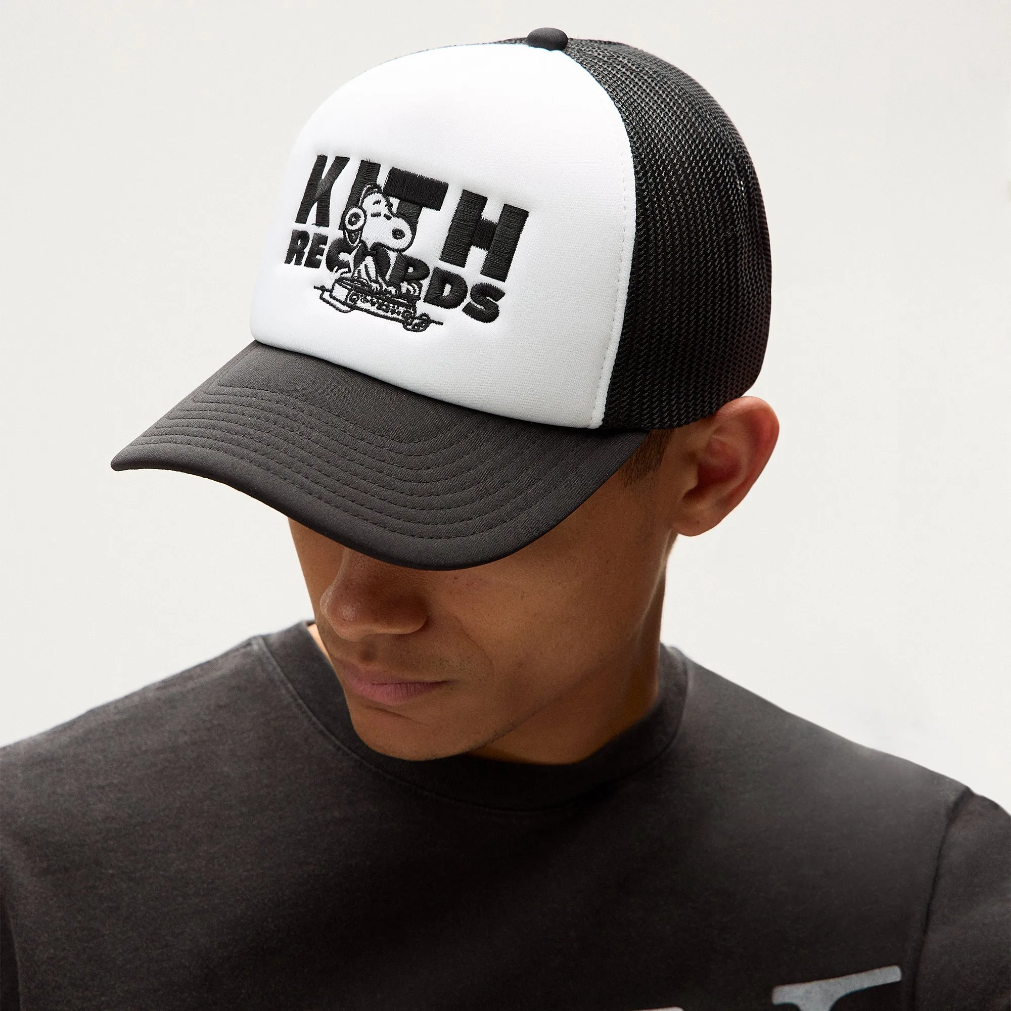 Kith for Peanuts Kith Records Nolan Poly Foam Trucker - Black sold by Kith product image thumbnail 2