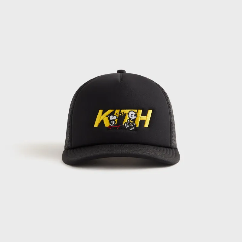 Kith for Peanuts 75 Nolan Poly Foam Trucker - Black sold by Kith