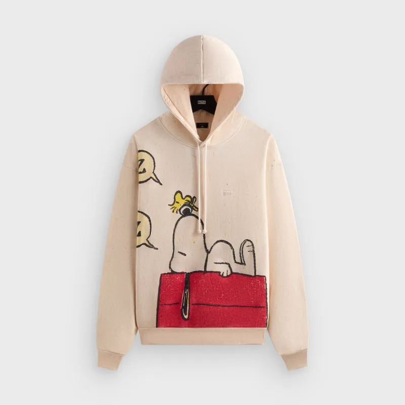 Kith for Peanuts Sleeping Doghouse Comic Nelson Hoodie - Sandrift sold by Kith