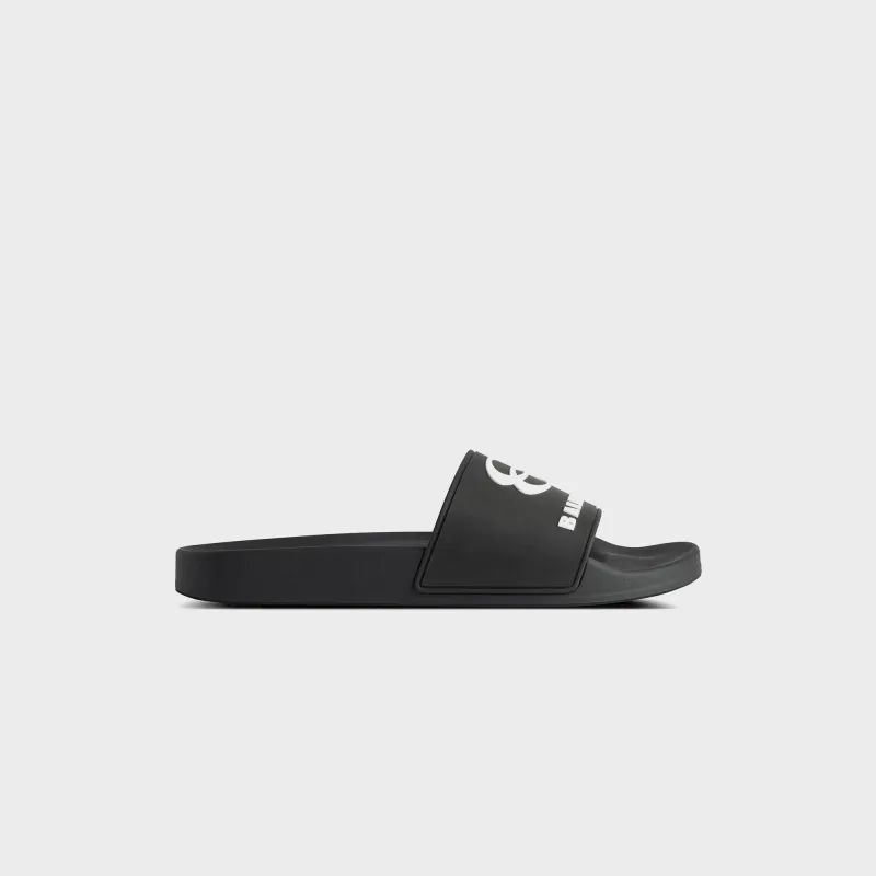 Balenciaga Pool Slide - Black / White sold by Kith
