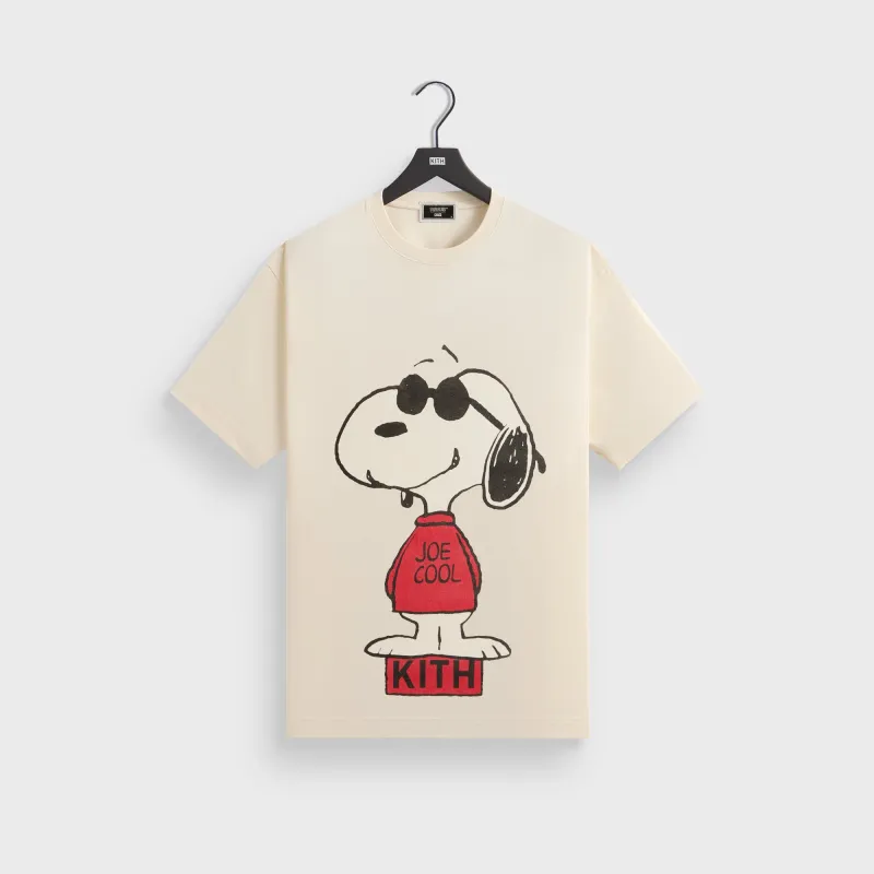 Kith for Peanuts Joe Cool Vintage Tee - Sandrift sold by Kith