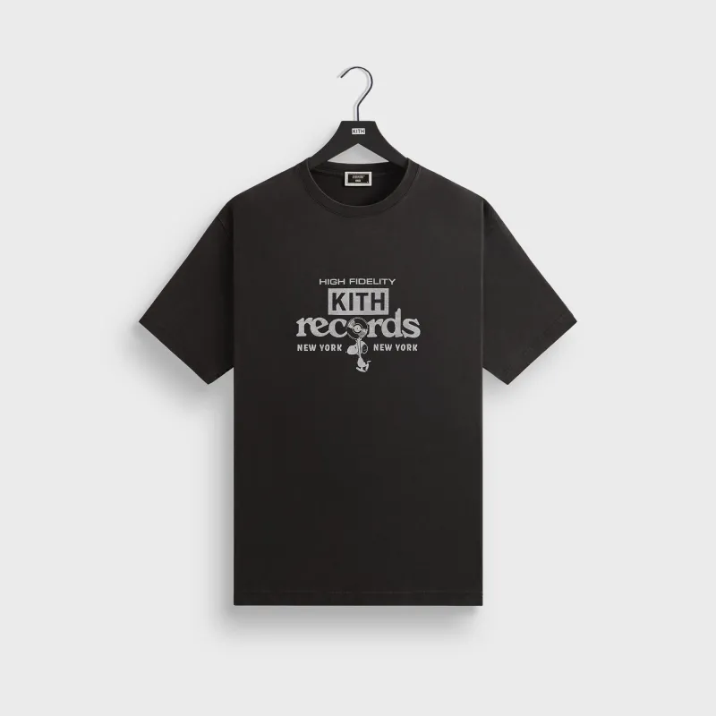 Kith for Peanuts High Fidelity Vintage Tee - Black sold by Kith