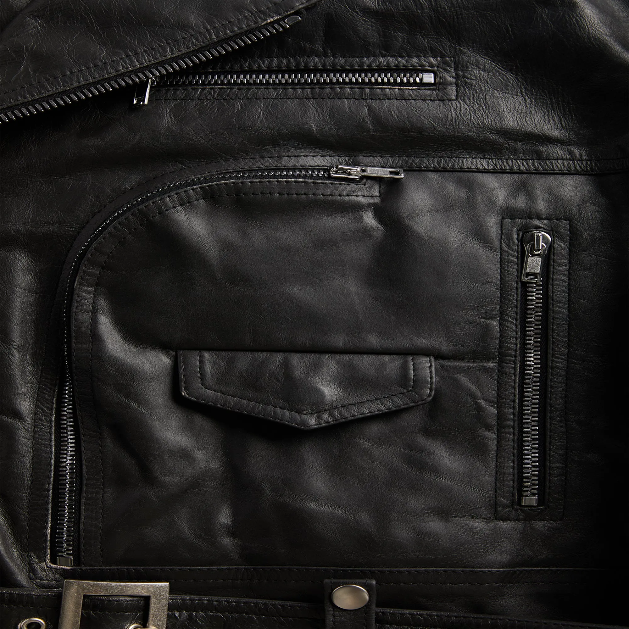 Rick Owens Cropped Jumbo Jacket - Black sold by Kith product image thumbnail 4