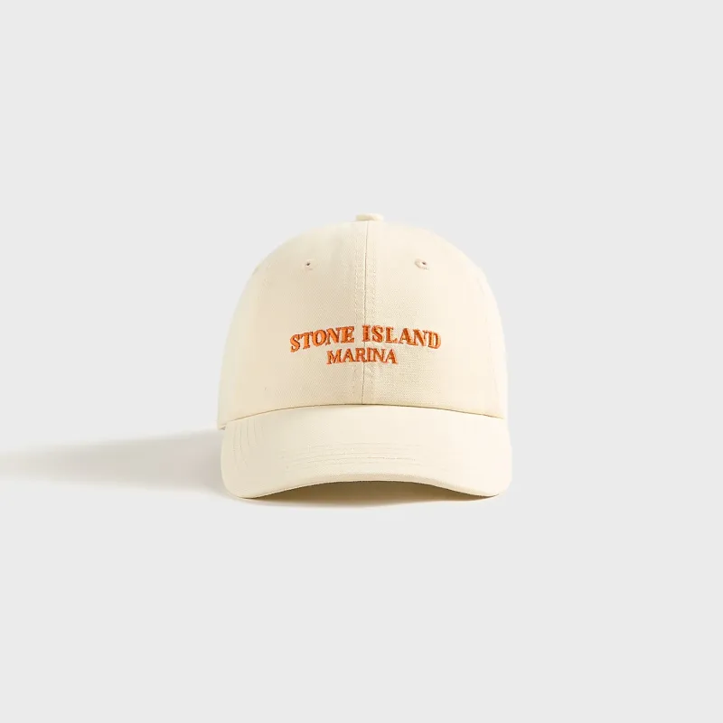 Stone Island Double Twisted Tela Marina Cap - Ivory sold by Kith
