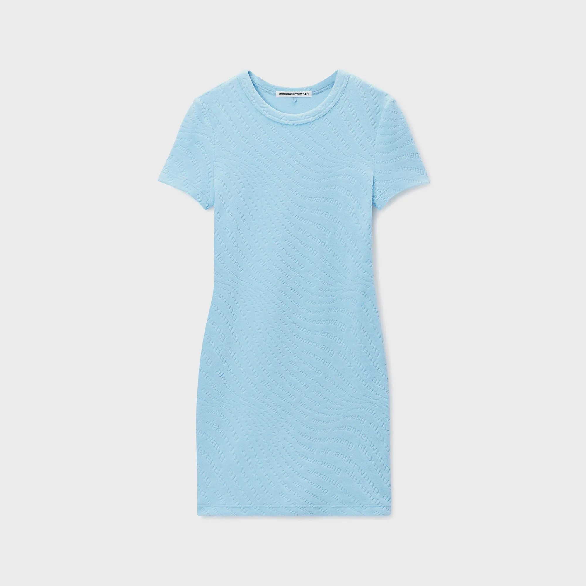 T by Alexander Wang Crew Neck Short Sleeve Dress - Sky Blue sold by Kith