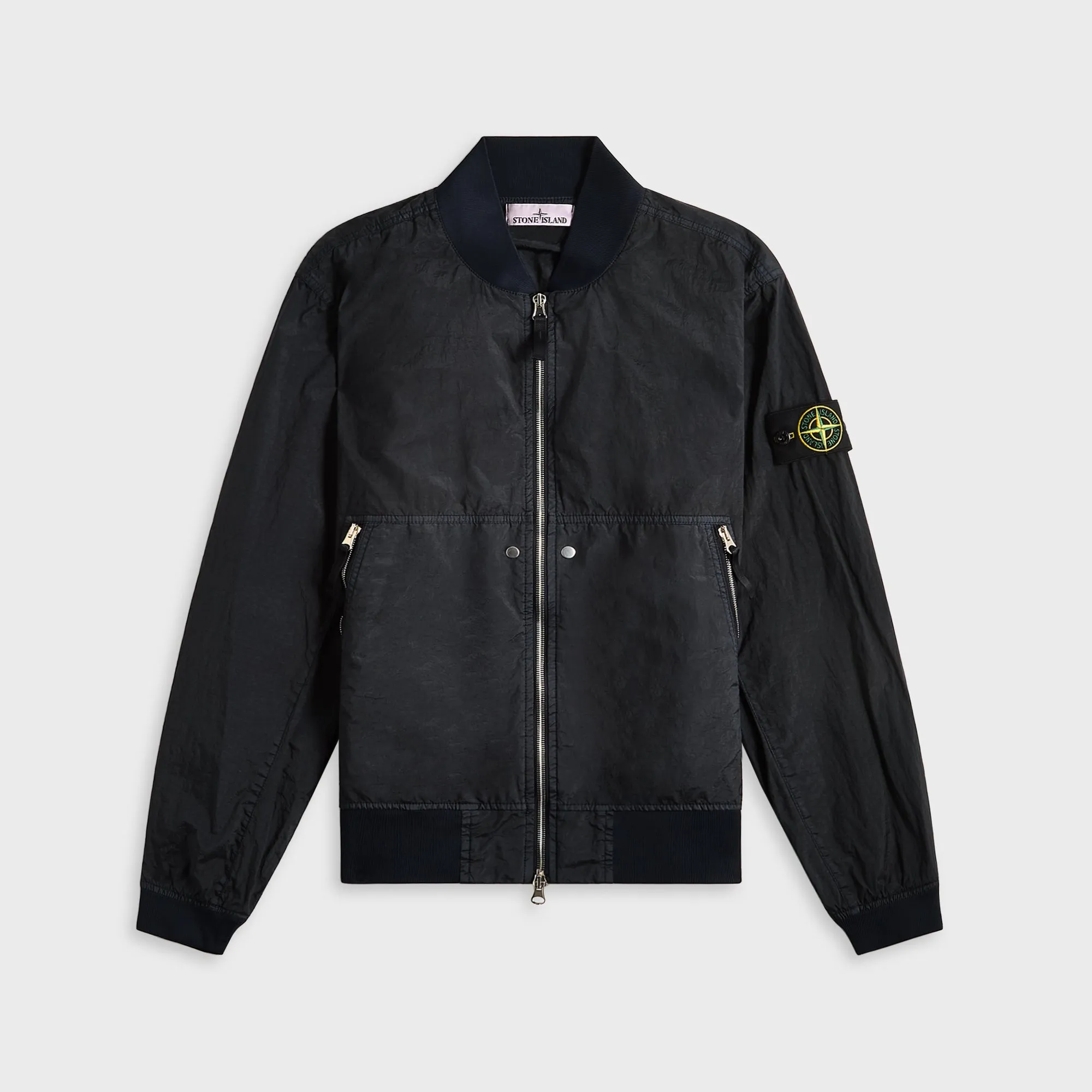 Stone Island Nylon Metal Watro-Tc Garment Dyed Nylon Bomber - Navy Blue sold by Kith