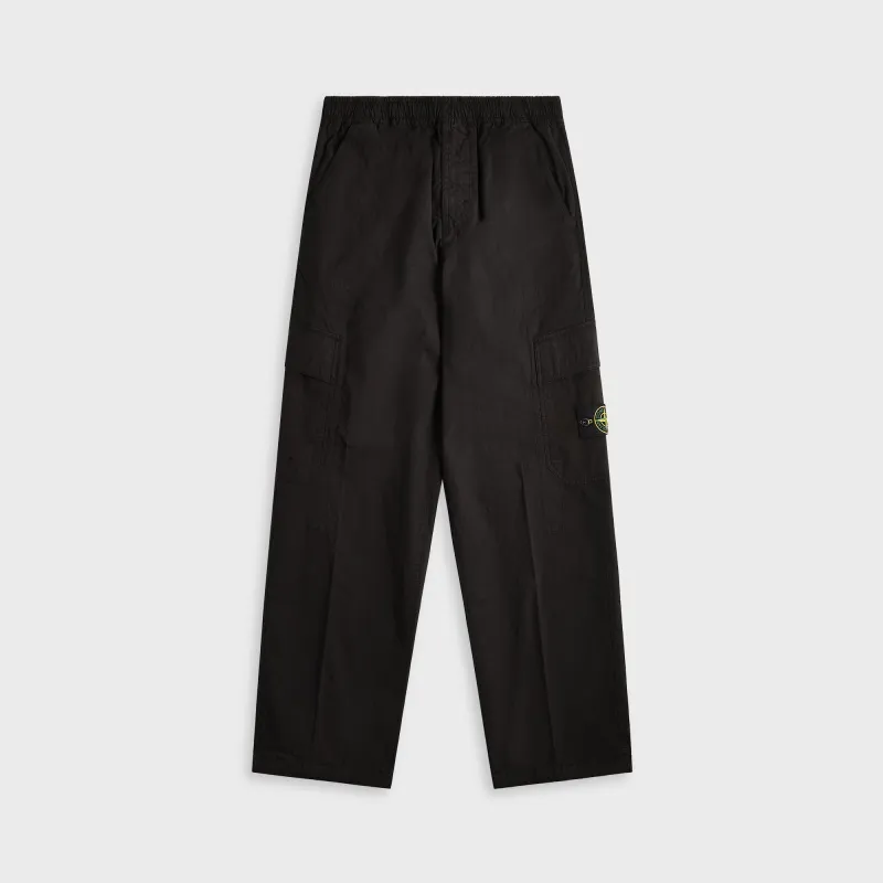 Stone Island Mil-Spec Stretch Ripstop-Tc Garment Dyed Cargo Pant - Black sold by Kith