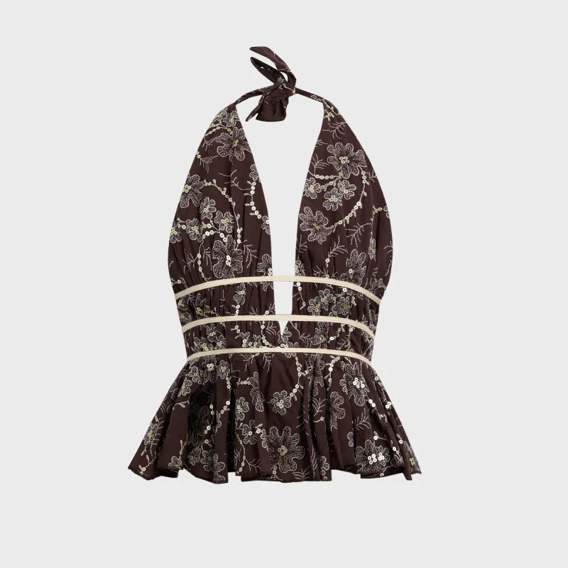 Siedres Minila Top - Brown sold by Kith