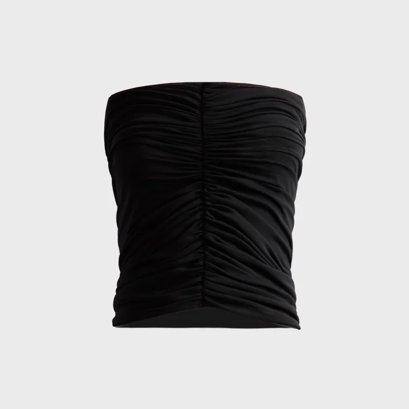 Sami Miro Vintage Shirred Tube Top - Black Eco sold by Kith