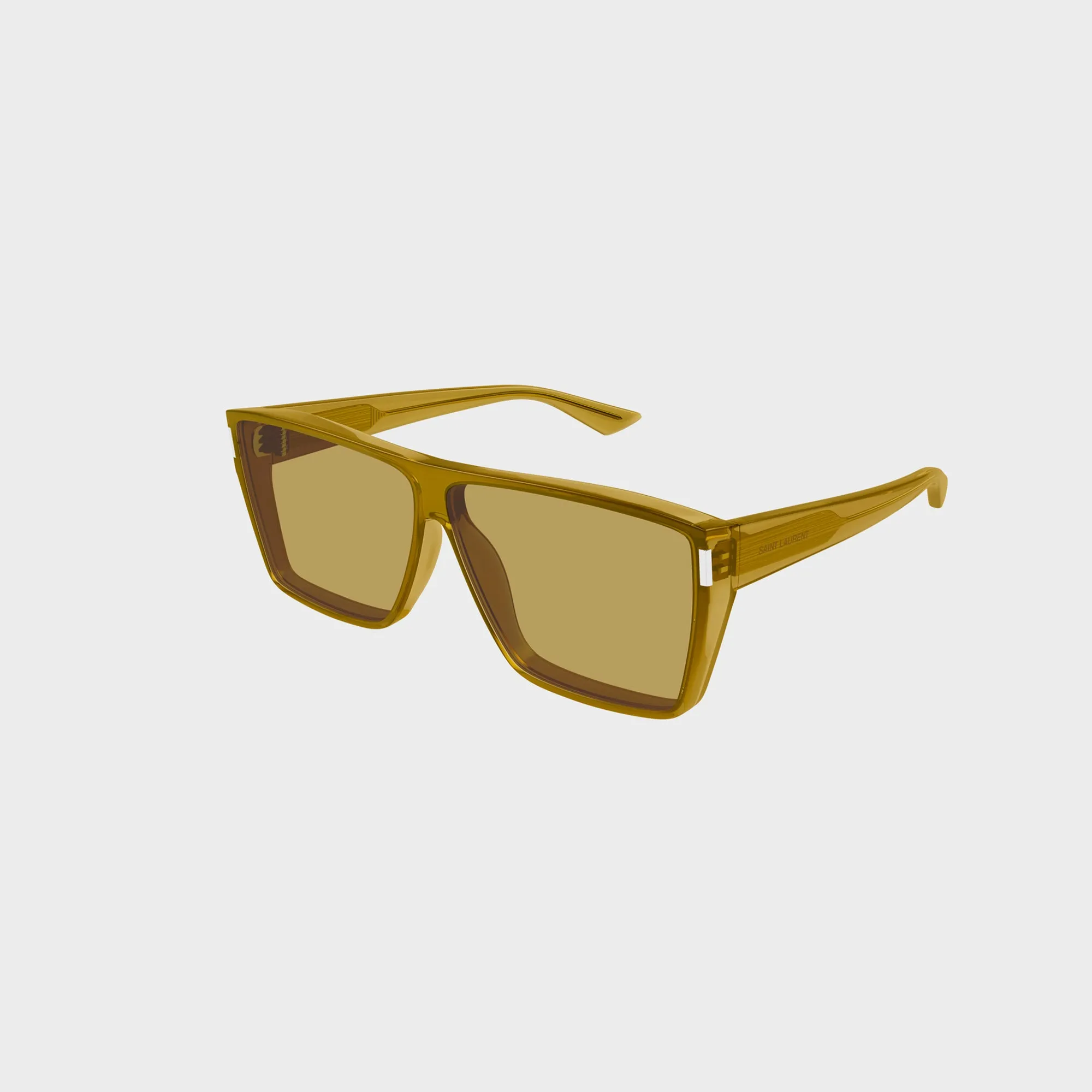 Saint Laurent Square Frames - Brown sold by Kith