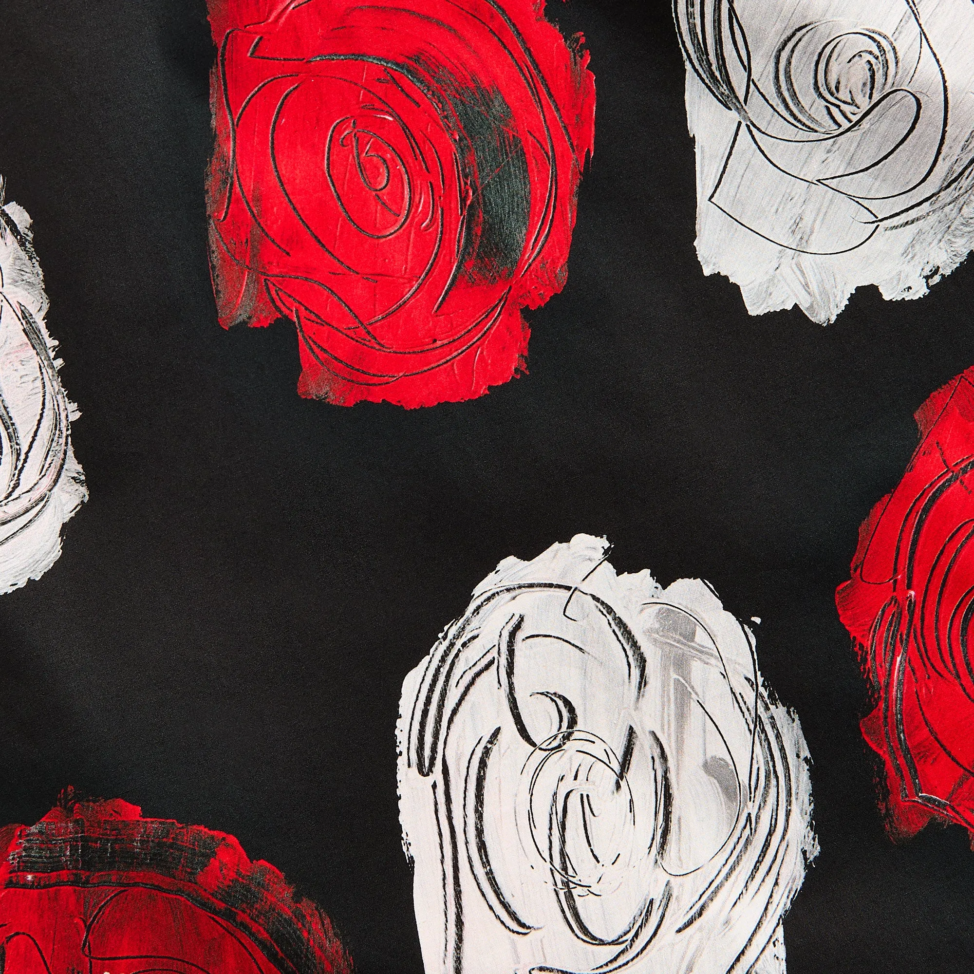 Marni Medium Roses Compact Cotton Short Sleeved Bowling Shirt - Black sold by Kith product image thumbnail 3