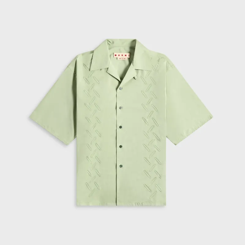 Marni Organic Cotton Poplin Bowing Shirt - Linden sold by Kith