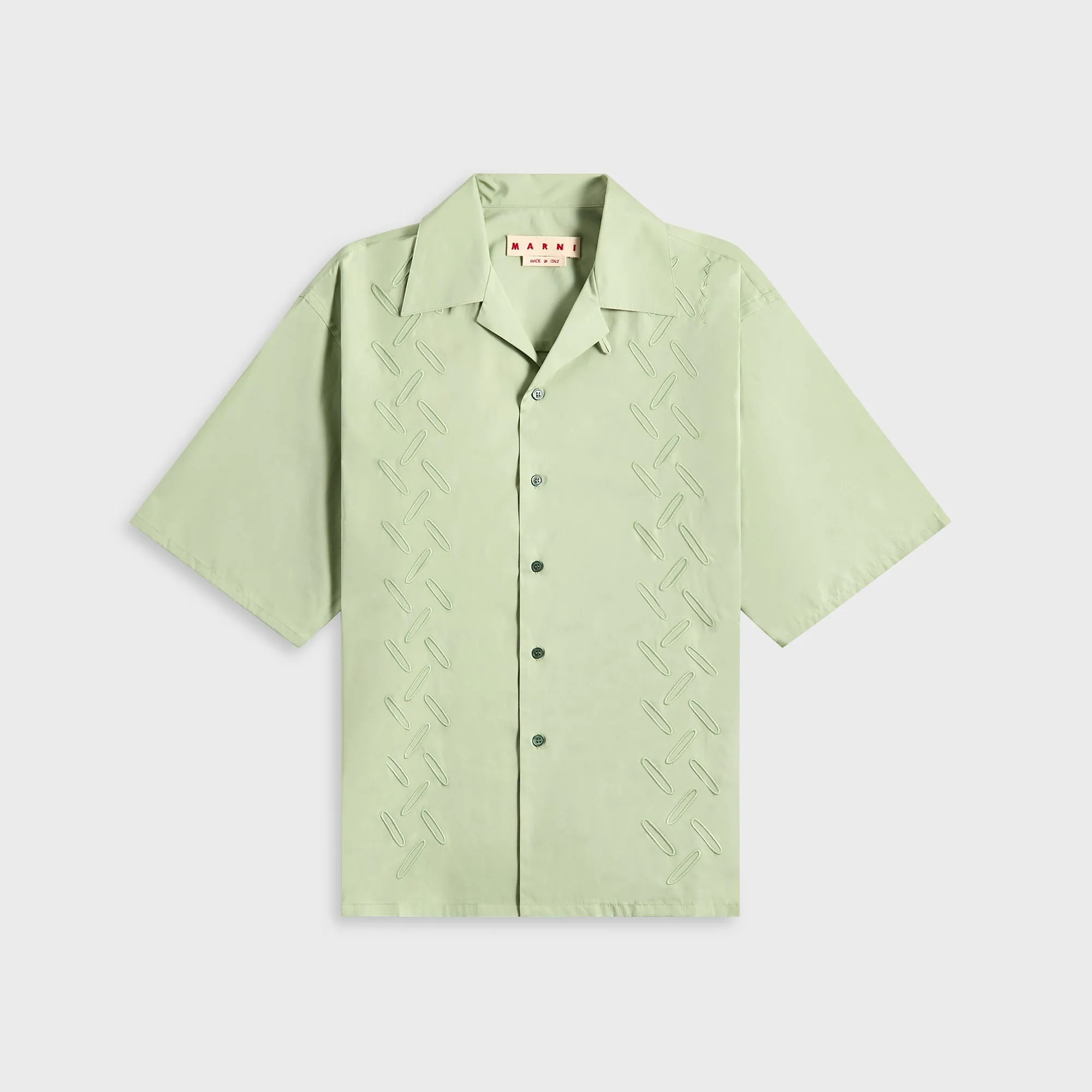 Marni Organic Cotton Poplin Bowing Shirt - Linden sold by Kith