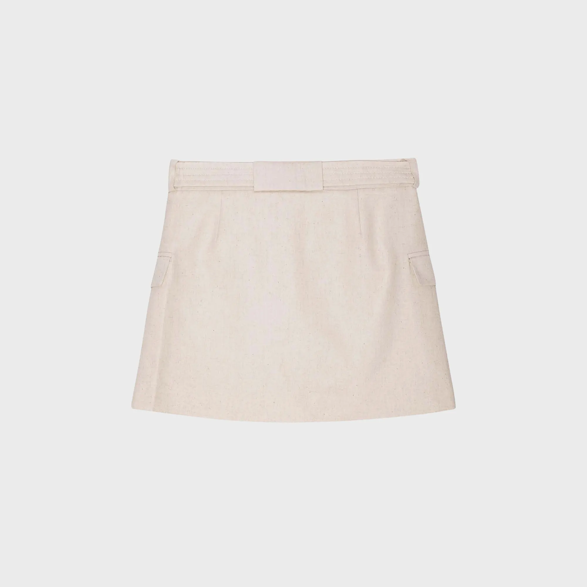 Ganni Cotton Melange Tailoring Mini Skirt - Angora sold by Kith product image thumbnail 2