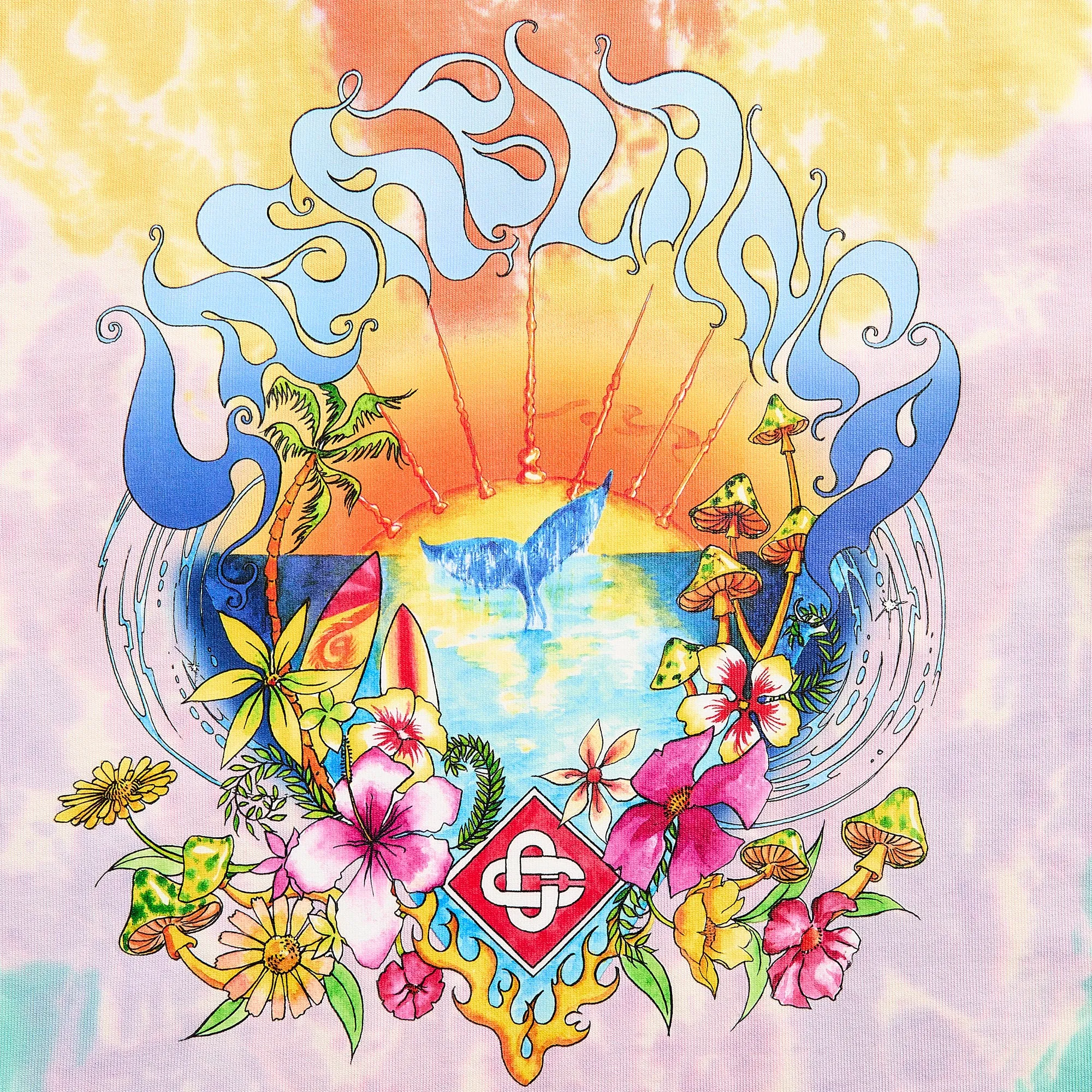 Casablanca Printed Oversized Tie Dye Surf Trip Tee - Multicolor sold by Kith product image thumbnail 3