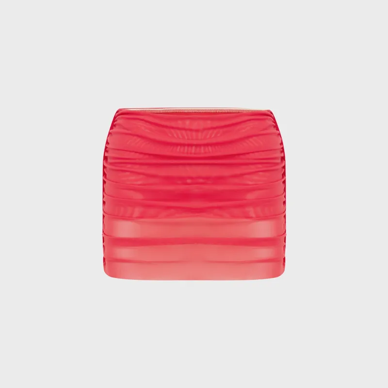 Bond Eye Claudia Mini Skirt - Cherry Mesh sold by Kith