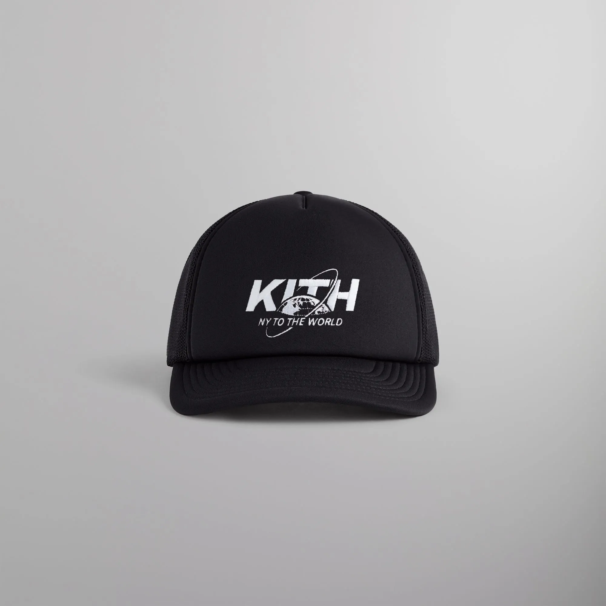 Kith NY to the World Nolan Trucker Hat - Black sold by Kith