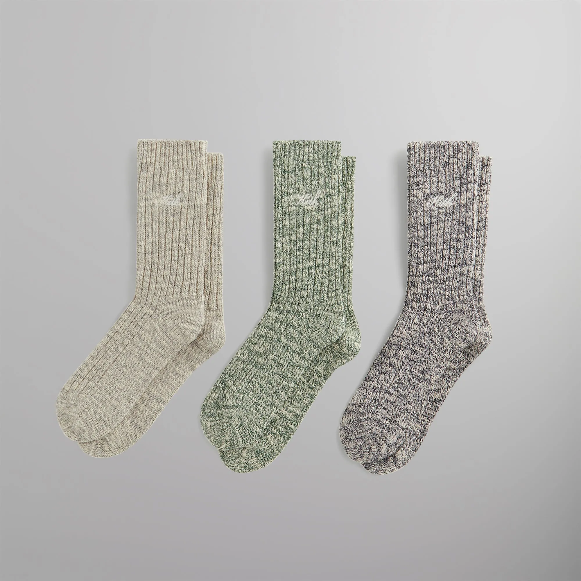 Kithmas 3 Pack Willet Marled Crew Socks - Multi sold by Kith