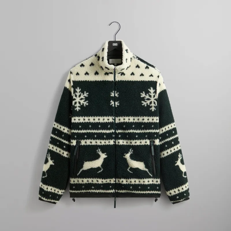 Kithmas All-Over Printed Sherpa Jacket - Stadium sold by Kith