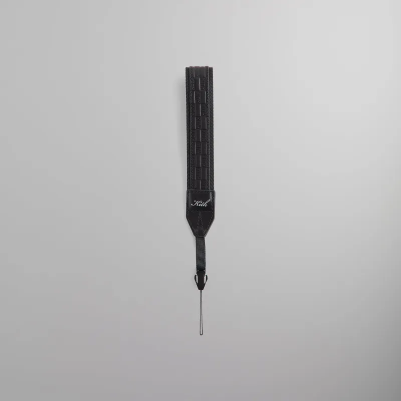 Kithmas Monogram Camera Wristlet - Black sold by Kith