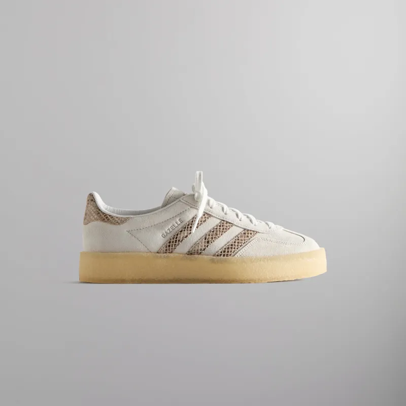 The 8th St Gazelle Indoor by Ronnie Fieg for adidas Originals & Clarks Originals - Crystal White / Brown sold by Kith